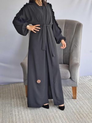 AIRFLOW THROW WITH RUFFLE SLEEVE