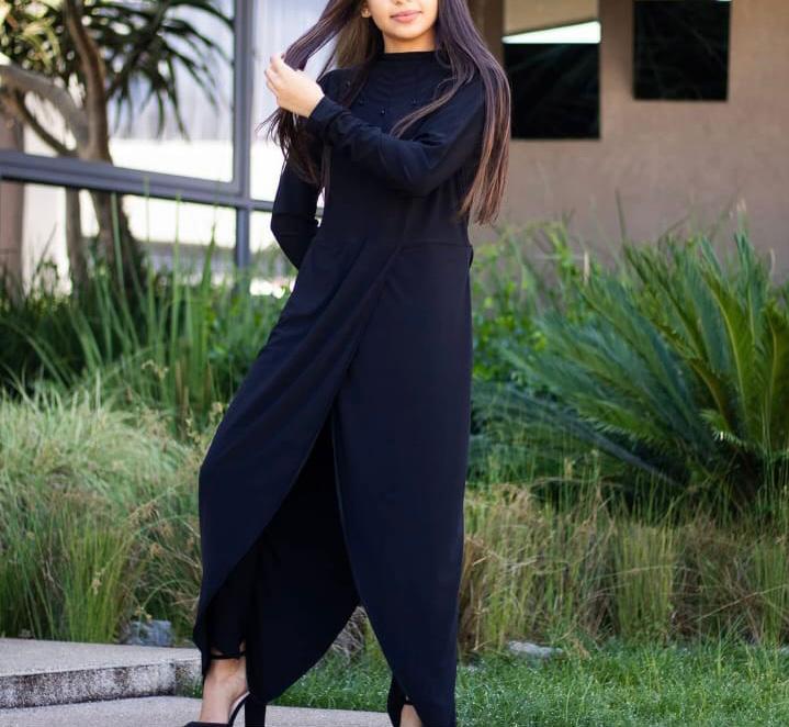 Jumpsuit Abaya With Petal Detail