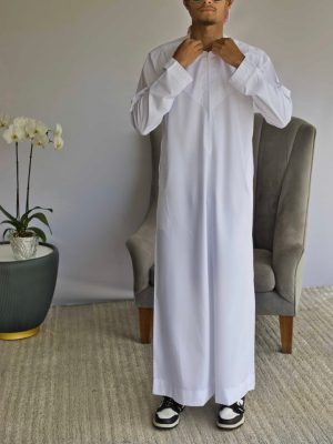 MENS OMANI THOBES WHITE