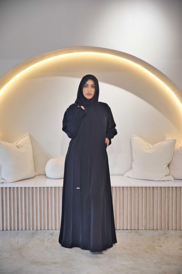 Hayati Block pleated Nida Abaya