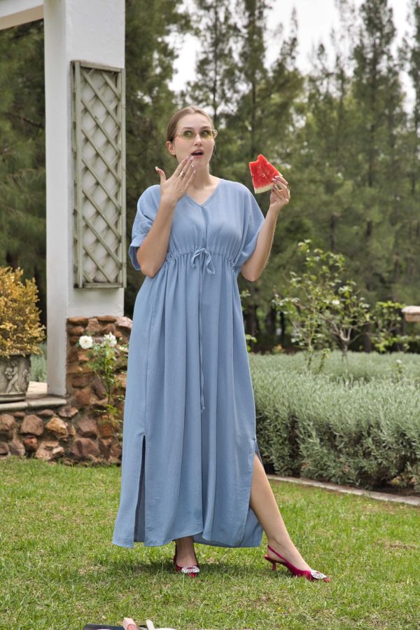 Drawstring summer kaftan