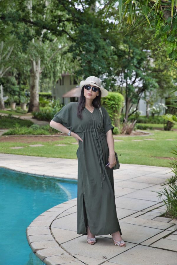 Drawstring summer kaftan